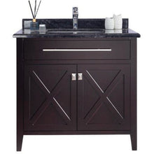 Load image into Gallery viewer, LAVIVA 313YG319-36B-BW Wimbledon - 36 - Brown Cabinet + Black Wood Counter