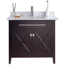 Load image into Gallery viewer, LAVIVA 313YG319-36B-WQ Wimbledon - 36 - Brown Cabinet + White Quartz Counter