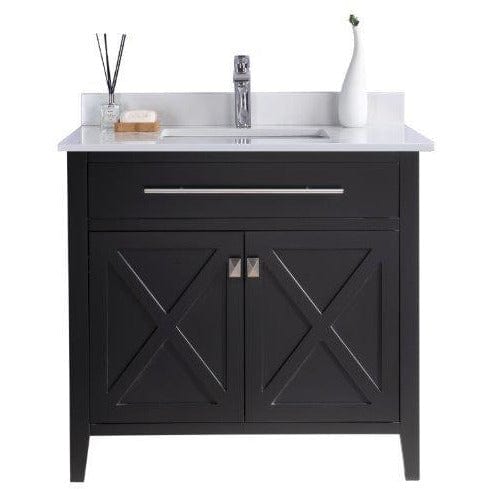 LAVIVA 313YG319-36E-WQ Wimbledon - 36 - Espresso Cabinet + White Quartz Counter