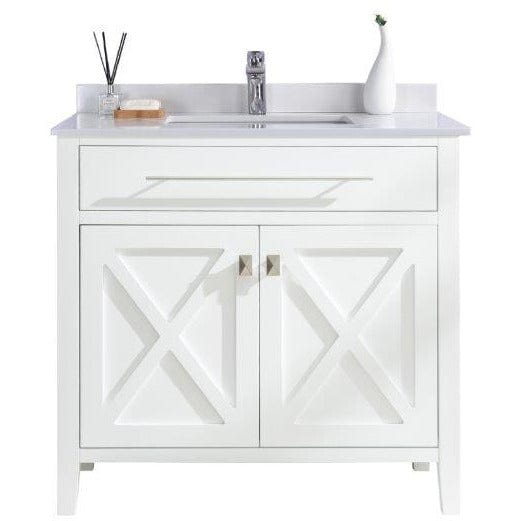 LAVIVA 313YG319-36W-WQ Wimbledon - 36 - White Cabinet + White Quartz Counter