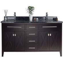 Load image into Gallery viewer, LAVIVA 313YG319-60B-BW Wimbledon - 60 - Brown Cabinet + Black Wood Counter