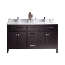 Load image into Gallery viewer, LAVIVA 313YG319-60B-WC Wimbledon - 60 - Brown Cabinet + White Carrera Counter