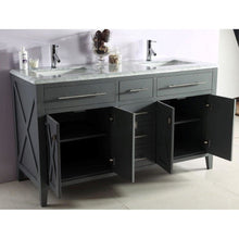 Load image into Gallery viewer, LAVIVA 313YG319-60G-WS Wimbledon - 60 - Grey Cabinet + White Stripes Counter