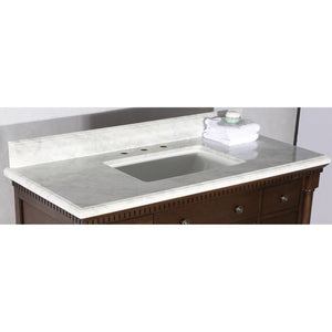 Legion Furniture WLF6036-36 36" ANTIQUE COFFEE SINK VANITY WITH CARRARA WHITE TOP AND MATCHING BACKSPLASH WITHOUT FAUCET
