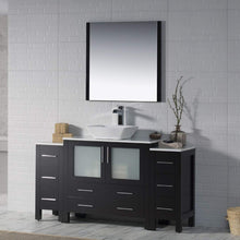 Load image into Gallery viewer, Blossom 001 60S2 02 V Sydney 60 Inch Vanity with Ceramic Vessel Sink - Espresso