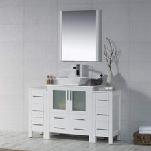 Load image into Gallery viewer, Blossom 001 54 01 V M Sydney 54 Inch Vanity with Ceramic Vessel Sink &amp; Mirror - White