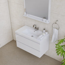 Load image into Gallery viewer, Alya Bath AB-MOF36-W Paterno 36 inch Modern Wall Mounted Bathroom Vanity, White