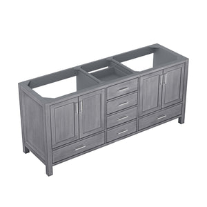 Lexora LJ342272DD00000 Jacques 72" Distressed Grey Vanity Cabinet Only