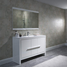 Load image into Gallery viewer, Blossom 014 48 01S C M Milan 48 Inch Vanity with Ceramic Single Sink &amp; Mirror - White