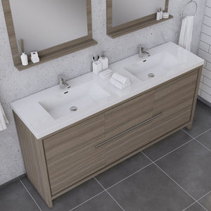 Alya Bath AB-MD672-G Sortino 72 inch Modern Bathroom Vanity, Gray
