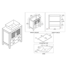 Load image into Gallery viewer, Blossom 001 30 01 V Sydney 30 Inch Vanity with Ceramic Vessel Sink - White