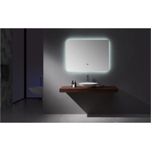 Lexora LL4836LEDM Lugano 48" Wide x 36" Tall LED Mirror w/ Defogger