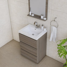 Load image into Gallery viewer, Alya Bath AB-MOA24-G Paterno 24 inch Modern Freestanding Bathroom Vanity, Gray