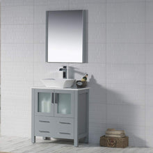 Load image into Gallery viewer, Blossom 001 30 15 V Sydney 30 Inch Vanity with Ceramic Vessel Sink - Metal Grey