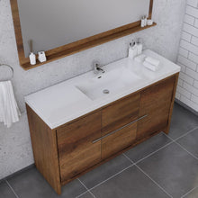 Load image into Gallery viewer, Alya Bath AB-MD660S-RW Sortino 60 Single inch Modern Bathroom Vanity, Rosewood