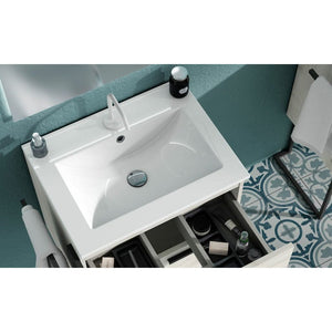 Lucena Bath 4304-01/grey 24" White and Grey Cristal Vanity