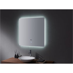 Lexora LL3636LEDM Lugano 36" Wide x 36" Tall LED Mirror w/ Defogger