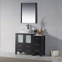 Load image into Gallery viewer, Blossom 001 42S 02 V Sydney 42 Inch Vanity with Ceramic Vessel Sink &amp; Side Cabinet - Espresso