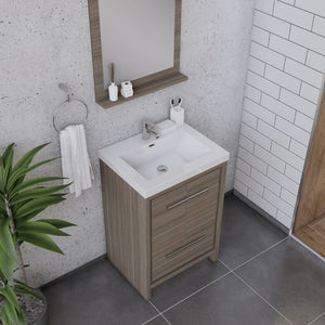 Alya Bath AB-MD624-G Sortino 24 inch Modern Bathroom Vanity, Gray