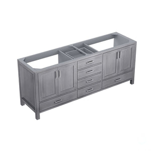 Lexora LJ342280DD00000 Jacques 80" Distressed Grey Vanity Cabinet Only