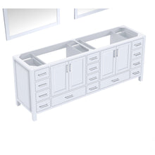 Load image into Gallery viewer, Lexora LJ342284DA00M34 Jacques 84&quot; White Double Vanity, no Top and 34&quot; Mirrors