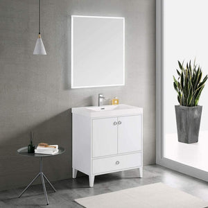 Blossom 023 30 01 A Lyon 30 Inch Vanity with Acrylic Sink - White