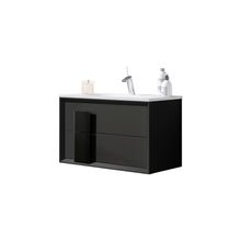 Load image into Gallery viewer, Lucena Bath 4311-04/black 32&quot; Grey and Black Cristal Vanity