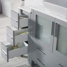 Load image into Gallery viewer, Blossom 001 60S2 15 V M Sydney 60 Inch Vanity with Ceramic Vessel Sink &amp; Mirror - Metal Gray