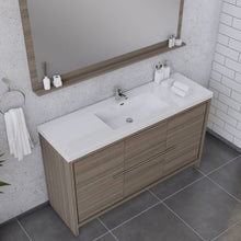 Load image into Gallery viewer, Alya Bath AB-MD660S-G Sortino 60 Single inch Modern Bathroom Vanity, Gray