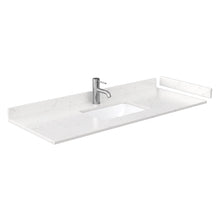 Load image into Gallery viewer, Wyndham Collection WCG242454SWGCCUNSMXX Beckett 54 Inch Single Bathroom Vanity in White, Carrara Cultured Marble Countertop, Undermount Square Sink, Brushed Gold Trim