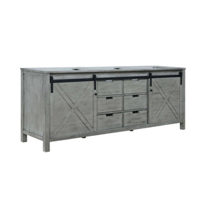 Lexora LM342284DH00000 Marsyas 84" Ash Grey Vanity Cabinet Only