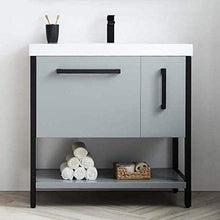 Load image into Gallery viewer, Blossom 022 36 15 A Riga 36 Inch Vanity with Acrylic Sink - Metal Gray