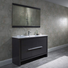 Load image into Gallery viewer, Blossom 014 48 16S C M Milan 48 Inch Vanity with Ceramic Single Sink &amp; Mirror - Silver Grey