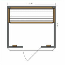 Load image into Gallery viewer, SUNRAY HL200C EVANSPORT INFRARED SAUNA 47&quot; X 45&quot; X 75&quot;