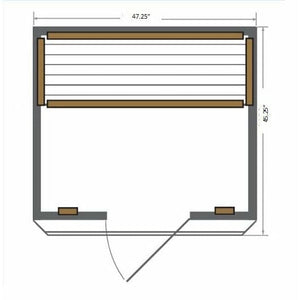 SUNRAY HL200C EVANSPORT INFRARED SAUNA 47" X 45" X 75"