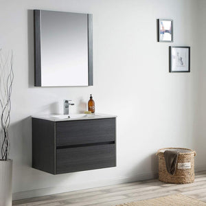 Blossom 016 30 16 C Valencia 30 Inch Vanity with Ceramic Sink - Silver Grey