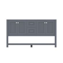 Load image into Gallery viewer, Alya Bath HE-102-60D-G Wilmington 60 inch DOUBLE Vanity in GRAY with No Top