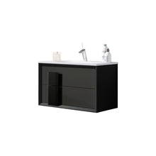 Load image into Gallery viewer, Lucena Bath 4318-04/black 40&quot; Grey and Black Cristal Vanity