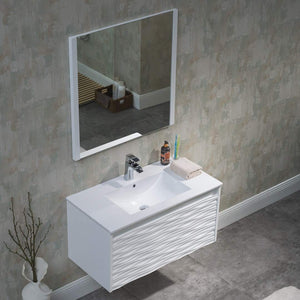 Blossom 008 36 01 C M Paris 36 Inch Vanity with Ceramic Sink & Mirror - White