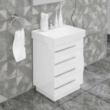 Load image into Gallery viewer, Casa Mare Domenico 32&quot; Glossy White Bathroom Vanity and Ceramic Sink Combo - DOMENICO80GW-32-MSC