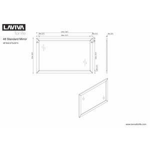 LAVIVA 313FF-4830G Fully Framed 48" Grey Mirror