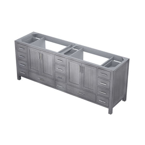 Lexora LJ342284DD00000 Jacques 84" Distressed Grey Vanity Cabinet Only