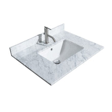 Load image into Gallery viewer, Wyndham Collection WCV252530SWGCMUNSMED Daria 30 Inch Single Bathroom Vanity in White, White Carrara Marble Countertop, Undermount Square Sink, Medicine Cabinet, Brushed Gold Trim