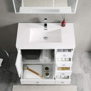 Blossom 023 36 01 A Lyon 36 Inch Vanity with Acrylic Sink - White