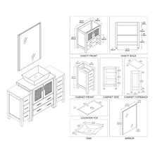 Load image into Gallery viewer, Blossom 001 54 01 V M Sydney 54 Inch Vanity with Ceramic Vessel Sink &amp; Mirror - White