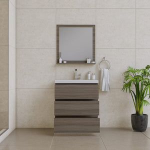 Alya Bath AB-MOA30-G Paterno 30 inch Modern Freestanding Bathroom Vanity, Gray