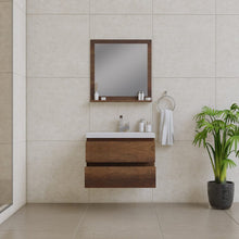 Load image into Gallery viewer, Alya Bath AB-MOF30-RW Paterno 30 inch Modern Wall Mounted Bathroom Vanity, Rosewood