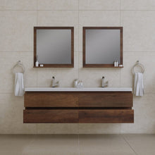 Load image into Gallery viewer, Alya Bath AB-MOF72D-RW Paterno 72 inch Modern Wall Mounted Bathroom Vanity, Rosewood