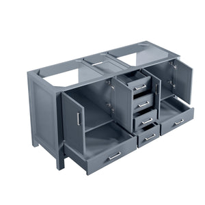 Lexora LJ342260DB00000 Jacques 60" Dark Grey Vanity Cabinet Only