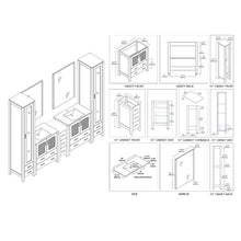 Load image into Gallery viewer, Blossom 001 102 01 C M Sydney 102 Inch Vanity with Ceramic Double Sinks &amp; Mirrors - White